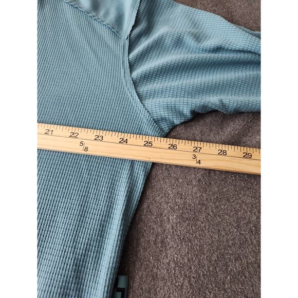 Joy Lab Womens Teal Blue Solid Knit‎ V-Neck Long Sleeve Pullover Sweater Size XL - Picture 5 of 6